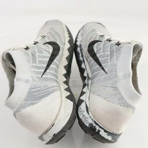 Nike Free Women's 3.0 Flyknit Running Shoe  Size 8.5 Mid Gray White Black - Picture 9 of 13